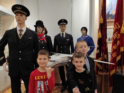 Посетили музей гражданской авиации